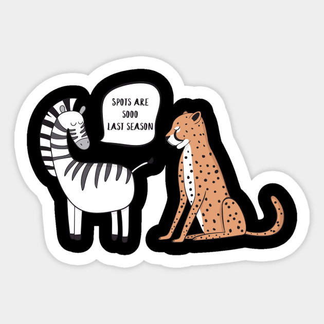 Spots are so last season Sticker by Dreamy Panda Designs